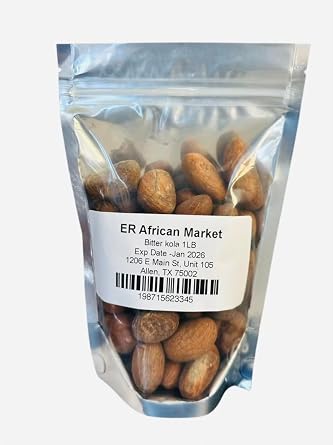 Premium Fresh Handpicked Organic Bitter Kola Nuts from Africa - Vegan, Raw, Authentic, Nutritious Superfood - Rich in Potassium, Iron & Vitamin C - Resealable Packaging for Freshness - 1 LB/16 Oz