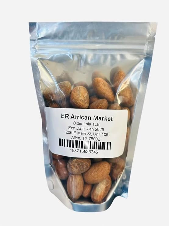 Premium Fresh Handpicked Organic Bitter Kola Nuts from Africa - Vegan, Raw, Authentic, Nutritious Superfood - Rich in Potassium, Iron & Vitamin C - Resealable Packaging for Freshness - 1 LB/16 Oz