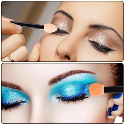 YIPFEN 20 pinzasJuego de pinceles para sombra de ojos, diseño de doble punta para difuminar y contornear, compacto y portátil, adecuado tanto para principiantes como para profesionales. - imagen 4