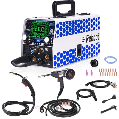 Reboot RBM2000 5-in-1 Welder 120V/240V with Spool Gun - 2025 Upgrade Complete Kit for Aluminum...