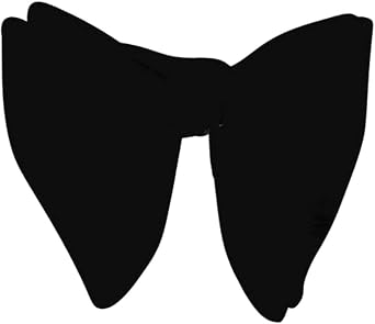 FERUCCI Mens Oversized Bow Tie - Tuxedo Black Velvet Bowtie, Mens big bow tie