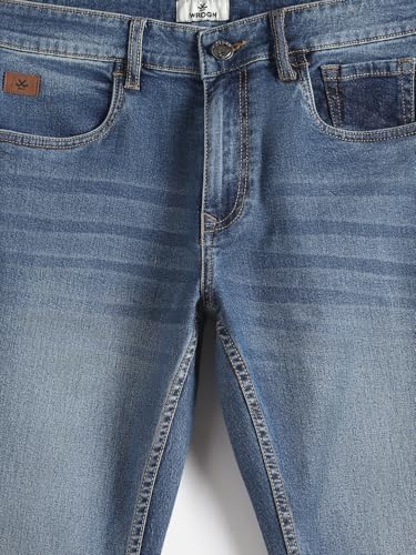 Image of WROGN Men's Slim Fit Jeans | Mid Rise | Jeans for Man