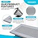 Child Proof Floor Vent Cover,Silicone Floor Vent Cover,Catch Small Items Baby Safe Product,Fits Floor Vents 4x10" 2pcs (Grey)
