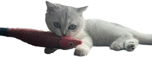 Miniatura 5 de Juguetes para gatos Saury Fish, paquete de 3, sonido arrugado de hierba gatera, suave y duradero, pateador interactivo para gatitos para ejercicio