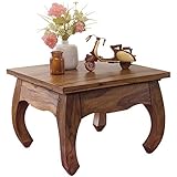 Klassischer Opium Massivholztisch mit einzigartigem Look - Große Ablageflöche