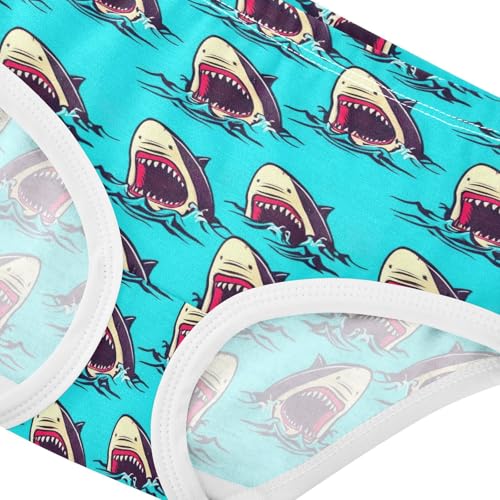 Joisal Cartoon Cute Sharks Blue Toddlers Underwear Floral 2t Cotton Girl Panties Cute Designer Briefs Undies Kids4