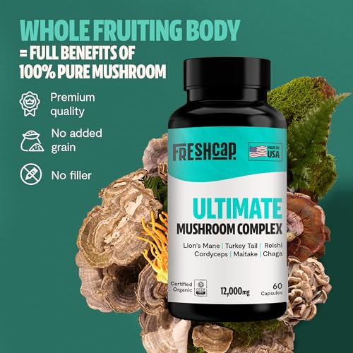 image for FreshCap Mushrooms FreshCap Ultimate Mushroom Supplement 12,000mg - Mu
