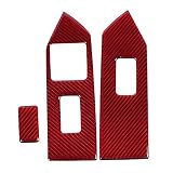 Diseño preciso ------ Fibra de carbono roja clásica, liviana, resistente a la oxidación y que no destiñe, brinda una sensación de lujo discreto a su automóvil.