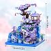 CAXIMSY Peach Blossom Pond Building Blocks Set,Building Blocks Set Gifts for Adults and Kids, Micro Bricks Cherry Blossom Tree House Kit with LED Light and Display Box（2500+Pieces）