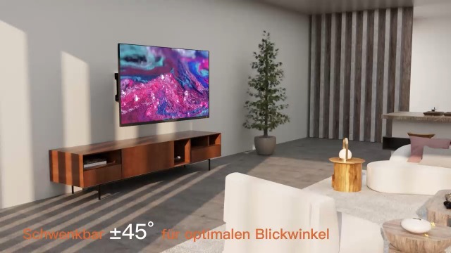 ECHOGEAR SlimView TV-Wandhalterung – Für Fernseher Bis 203 Cm (80 Zoll), Nur 3,2 Cm Abstand Zur Wand, Mit Kabelzugang