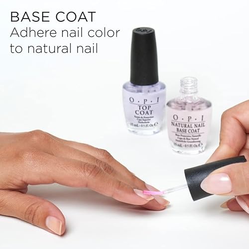 Miniatura 6 de OPI Esmalte de uñas superior y capa base, brillo protector de alto brillo, 0.5 onzas líquidas, natural
