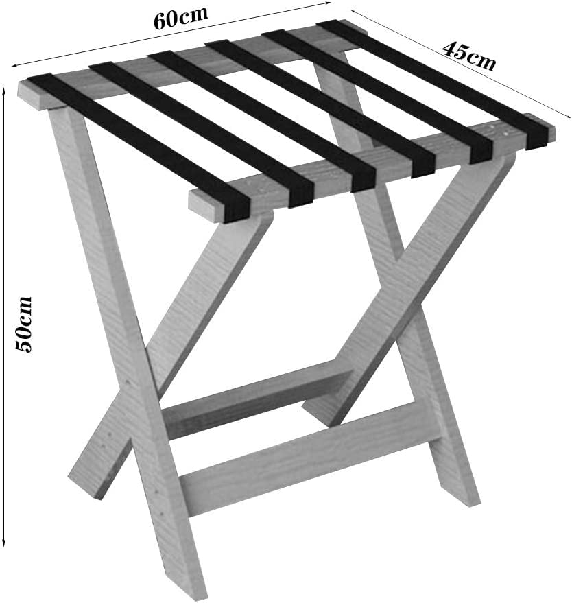 Support de valise pliable et accessoires de rangement de vacances en bois - 2