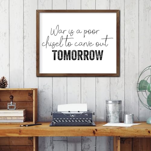 Lustiges Kunstwerk-Dekoration, Holzschild, 'War Is A Poor Chisel to Carve...