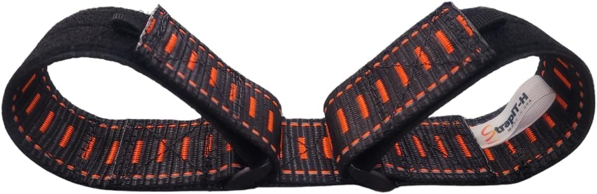 StrapIT-H® Hose Strap – Upgraded – Reinforced with Stainless Steel Loop for Maximum Strength - Built for Carpet Cleaning Pros and Truck Mount Systems (Orange Peel S-S)