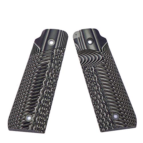 Guuun Ruger Mark IV 22/45 Lite Grips G10 Fits Ruger 22 45 Lite Generation 4 Rimfire NOT for Gen 3, OPS Eagle Wings Diamond Texture - Green/Black