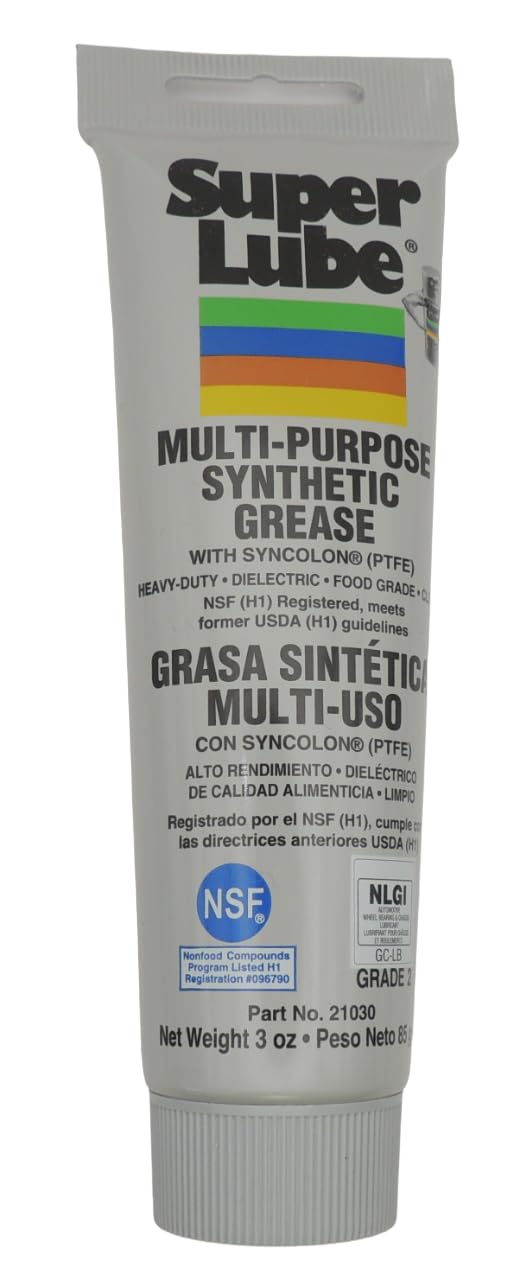 Superlube grasa sintética de alta calidad y aceite con PTFE, excelente protección y lubricación contra la corrosión, el óxido y el desgaste. (21030 - grasa sintética 85g)