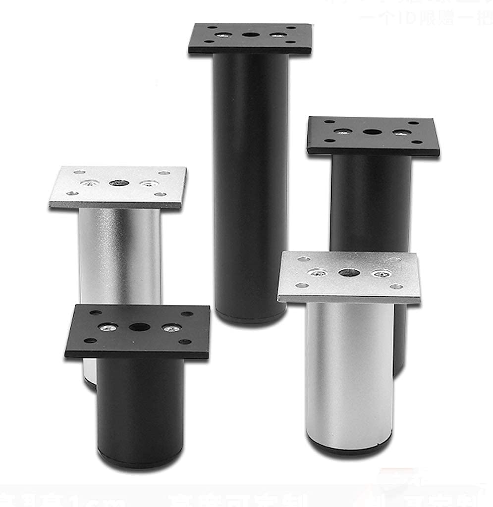 nóżka， Regulowane nóżki meblowe, zestaw 4 szt., stop aluminium, 0-1 cm(Sand Silver,15CM)