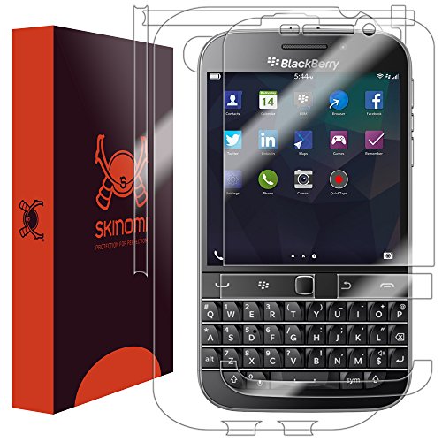 Skinomi Full Body Skin Protector Compatible with BlackBerry Classic Q20 (Screen Protector + Back Cover) TechSkin Full Coverage Clear HD Film