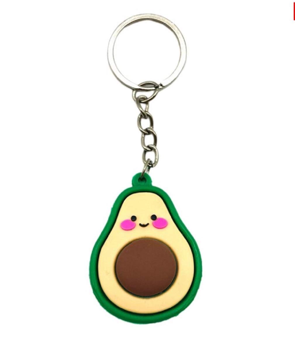 The Crafty Owl Silicone Avocado Keychains (Tan Pink Cheeks)