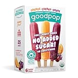 GoodPop - Organic Assorted Freezer Pops - 100% Fruit Juice, No Artificial Dyes or Flavors, No Added Sugar, 6 Count