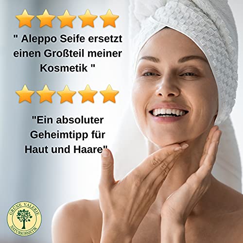 Green Valerie® Original Aleppo zeepset 2 x 200 g (400 g) met 20% / 80% laurierolie / olijfolie, pH-waarde 8 detox… - Image 8