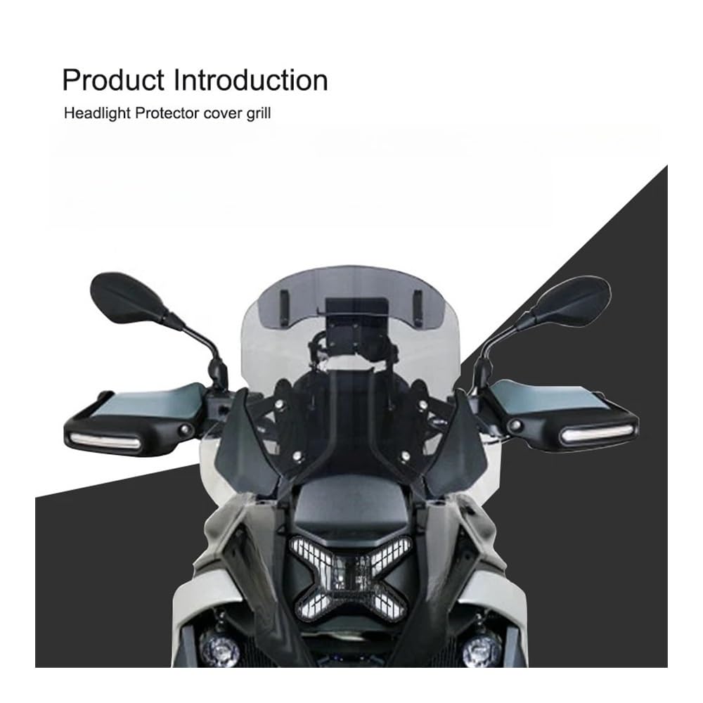 Grille De Phare Moto Style Rétro Pasamer - Acier Inoxydable Noir - Pour BMW F650GS F700GS F800GS F800R