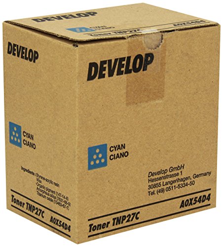 Cartouche toner cyan Develop A0X54D4 Ineo + 25 TNP27C de 6000 pages