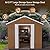 Montary 6X4 FT Outdoor Storage Shed with Windows, Lockable Door & Ventilation - Weatherproof Metal Garden Shed, Outdoor Tool Storage House for Backyard, Lawn, Patio,Yard
