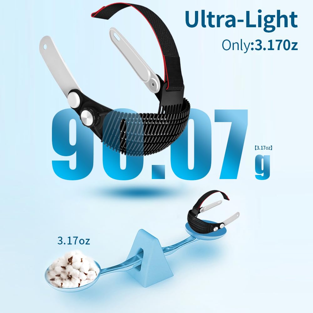 Cinghia per la testa per Meta Quest 3/3S, per giochi VR sdraiati, sollievo dalla pressione, cinghia regolabile ultra leggera da 89,9 g, design ergonomico, accessorio pieghevole Elite Strap