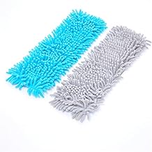 2 x Housses de Remplacement pour l'essuie Sol - Housses de vadrouille en Microfibre Chenille pour le Nettoyage en Profondeur