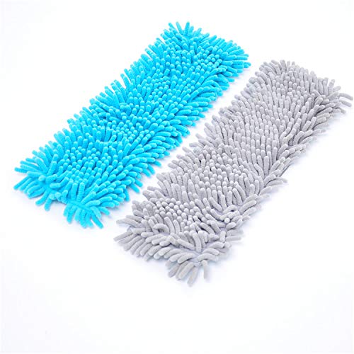 2 x Housses de Remplacement pour l'essuie Sol - Housses de vadrouille en Microfibre Chenille pour le Nettoyage en Profondeur