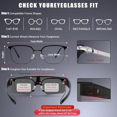 Polarized Fit Over Glasses Sunglasses for Men Women, UV Protection Sports Wrap Around for Driving Cycling Fishing - Image 5