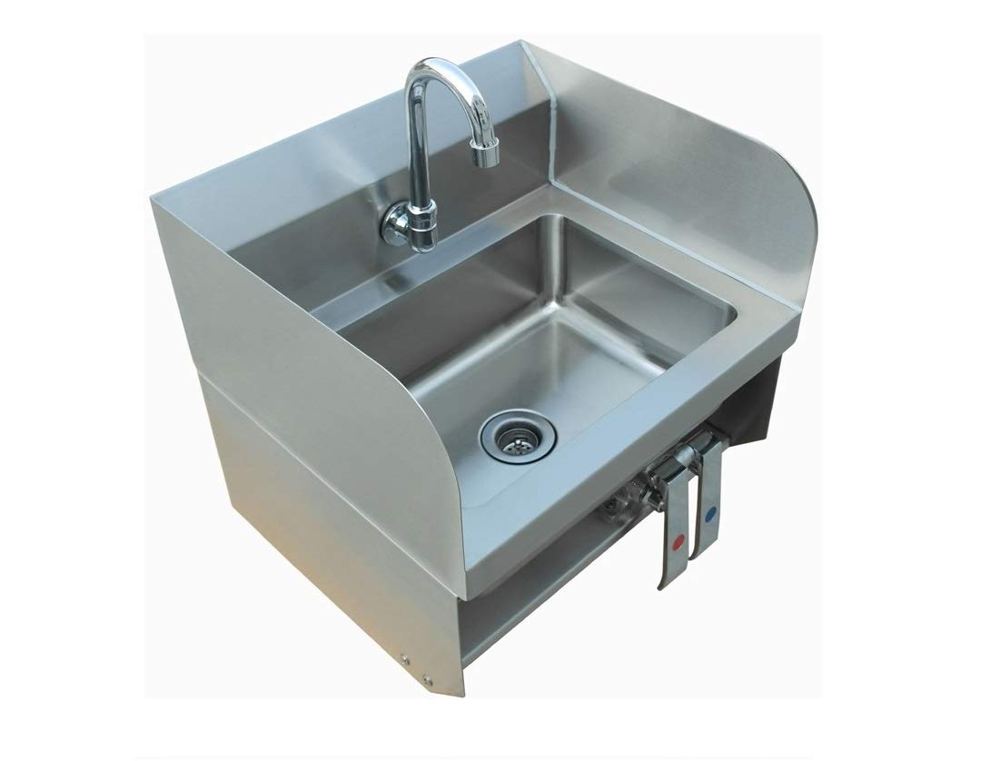 Buy Commercial Stainless Steel Wall Hand Sink with Side Splash with