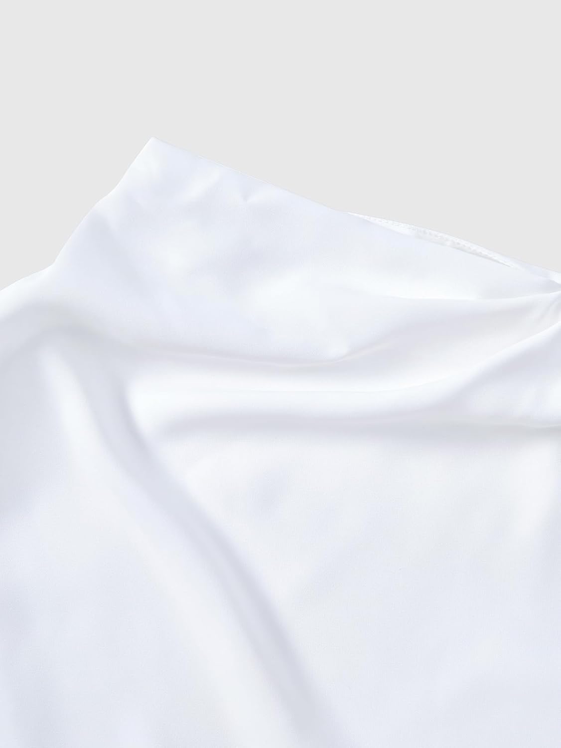 Women's Summer Mock Neck Draped Blouse Elegant Sleeveless Business Work Tops - Image 5