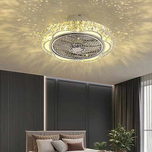 Ventilateur de plafond silencieux pour plafond bas avec cristal dimmable - 4