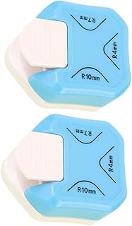 BEBEMOKO 2 Piezas Hermoso Tiltro De Ángulo De Ángulo Perforadora De Papel Para Manualidades Perforador De Esquinas Para Manualidades Con Papel Perforadora De Esquina Abdominales Blue