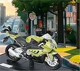 modele reduit auto 1/18 Collection 1:18 pour BMW S1000RR, modèle réduit en métal moulé sous pression, jouet de loisir, cadeau pour moto tout-terrain