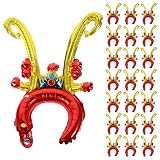 HOMSFOU 50pcs Party Balloon Hat Inflatable Party Headbands Kids Headband Monkey King Costume Bear Bunny Cosplay Party Headband Birthday Balloon Inflatable Crown Animal Aluminum Mold Props