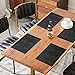 Faux Leather Hardboard Placemats, Set of 6 PU Table Mats, Easy to Clean, Heat & Stain Resistant for Office Conference Table,Dining Home Decor