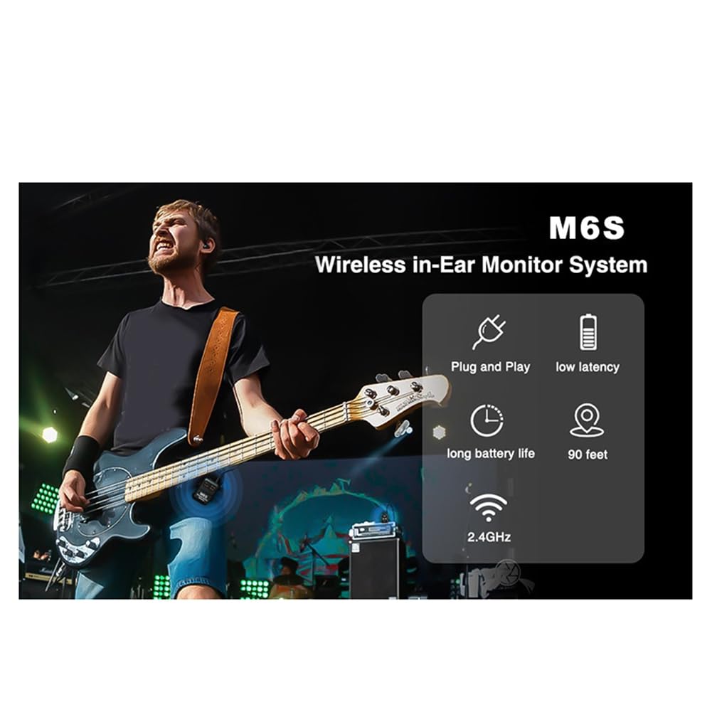 Système de Moniteur Intra-Auriculaire sans 2,4 G IEM sans avec Émetteur-Récepteur Appairage Automatique Moniteur Intra-Auriculaire Professionnel