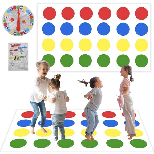 weiclianhp Juego de Movimiento Interactivo con Alfombra de Juego para Fiestas Familiares y Niños a Partir de 6 Años - Diversión en Interior y Exterior para Fiestas Infantiles y Reuniones!