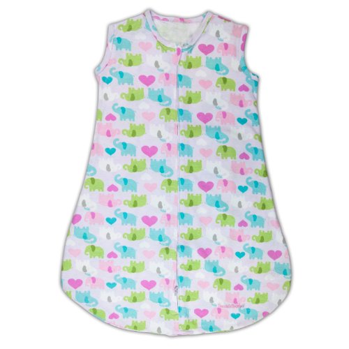 Summer SwaddleMe Sack, Elephant Hearts, Medium