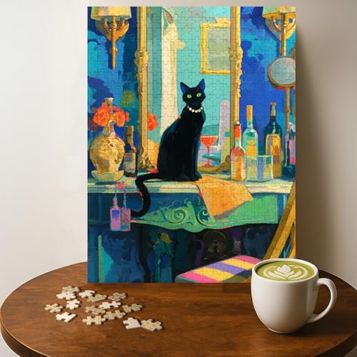 Casse-tête Messy Coquette CAT Animal - 500 pièces, bois, 20 x 15 po