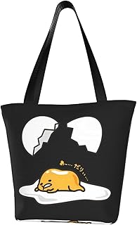 [ZOOKISS] ぐでたま トートバッグ 買い物バッグ バッグ 大容量 ファスナー付き 軽量 レディース メンズ おしゃれ 通勤 通学 旅行 誕生日プレゼント
