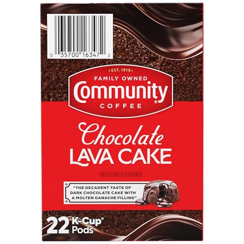 Image of Community Coffee Chocolate Lava Cake Flavored 22 Count Keurig K-Cup Coffee Pods, Medium Roast, 22 Count (Pack of 1)
