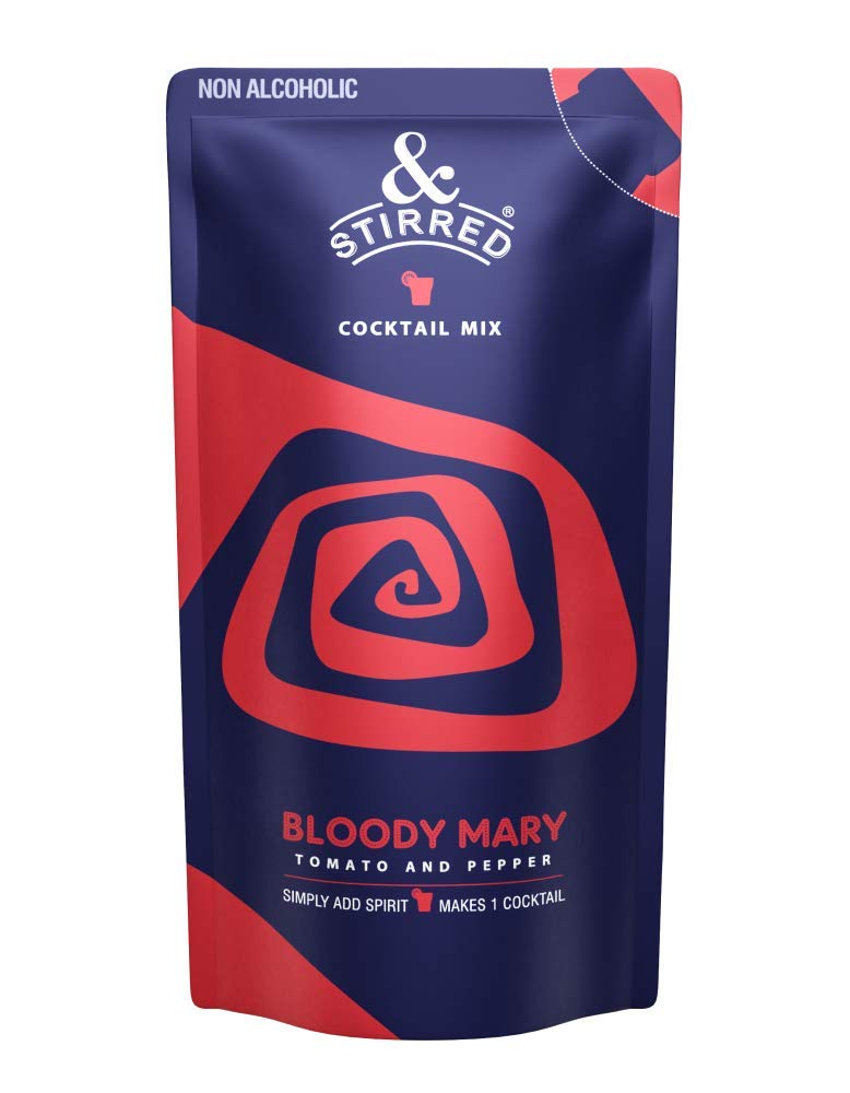 &Stirred Cocktail Mix - Bloody Mary, Cocktail Mixer for Vodka, Pack 12