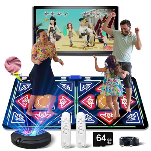 OZLET Single/Double HDMI Musical Electronic Dance mat with a Camera, a 64G Large Memory Card, Including 1030 Games,650 Songs, 81 Music Videos,Suitable for TV use,a Luxurious Gift for Boys and Girls