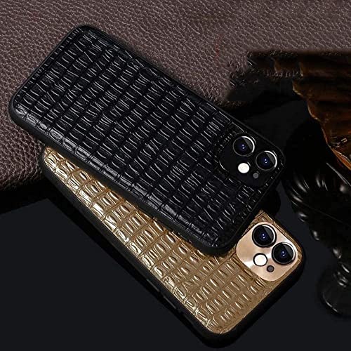 Coque iPhone 11 antichoc en cuir vert style croco