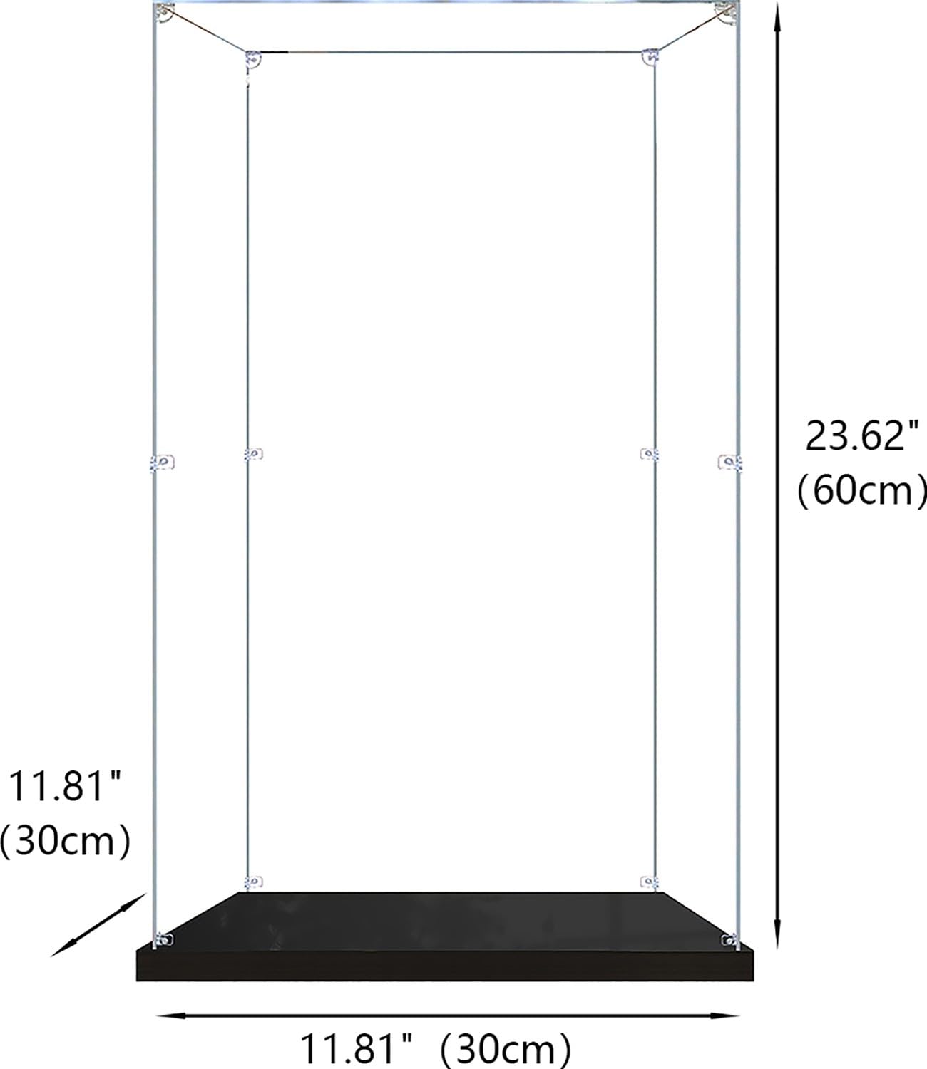 Vetrina in Acrilico per LG 21335 Faro Motorizzato Modellino, Trasparente Vetrina Protezione Antipolvere, Scatola Portaoggetti compatibile con 21335 (Solo Vetrina Teca) 3mm,30 * 30 * 60cm