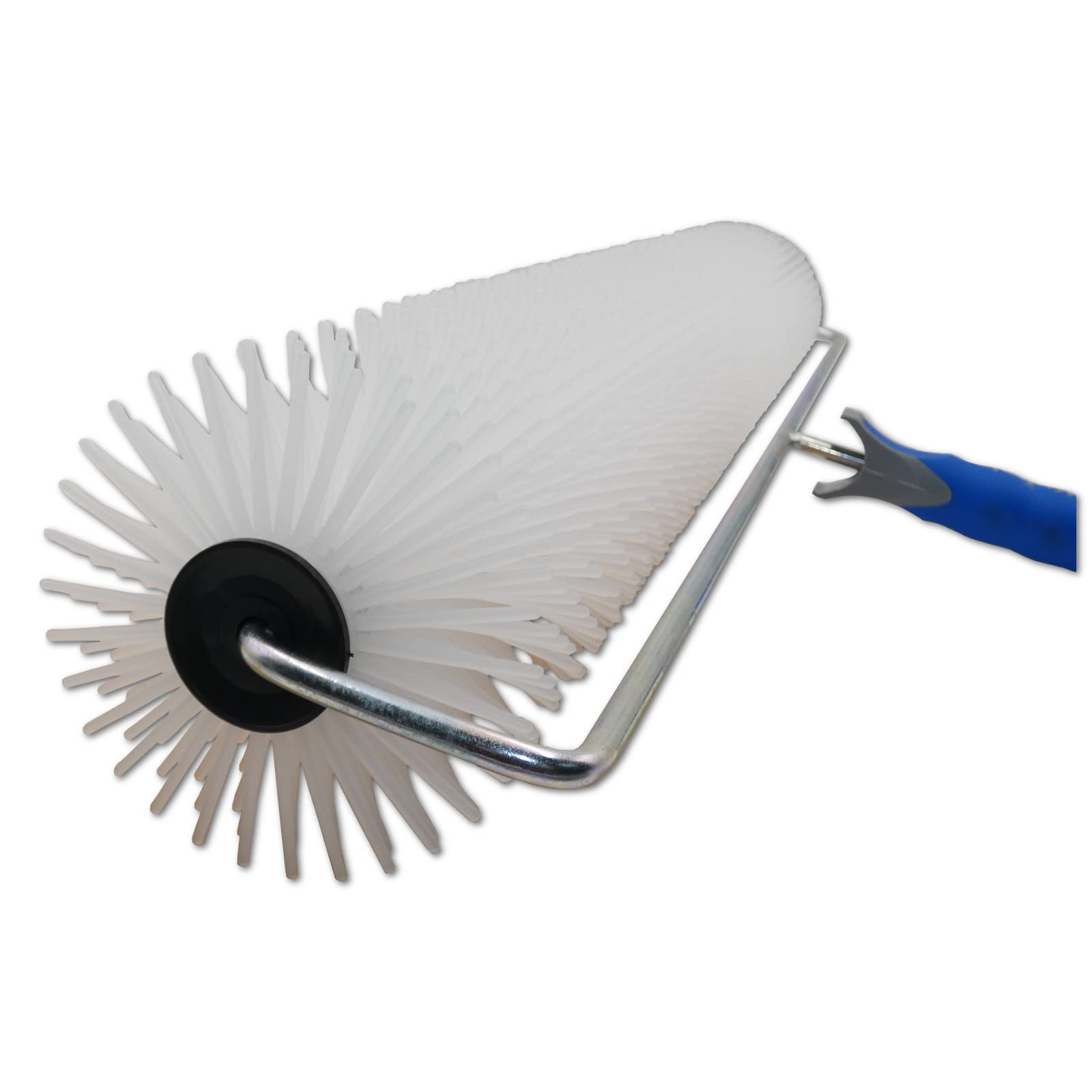DEWEPRO® Rullo frangibolle Ø110x700mm - Lunghezza dei chiodi 40 mm - Rullo per autolivellante - Rullo a bolle - Supporto Metallico Robusto con Manico Bi-Componente